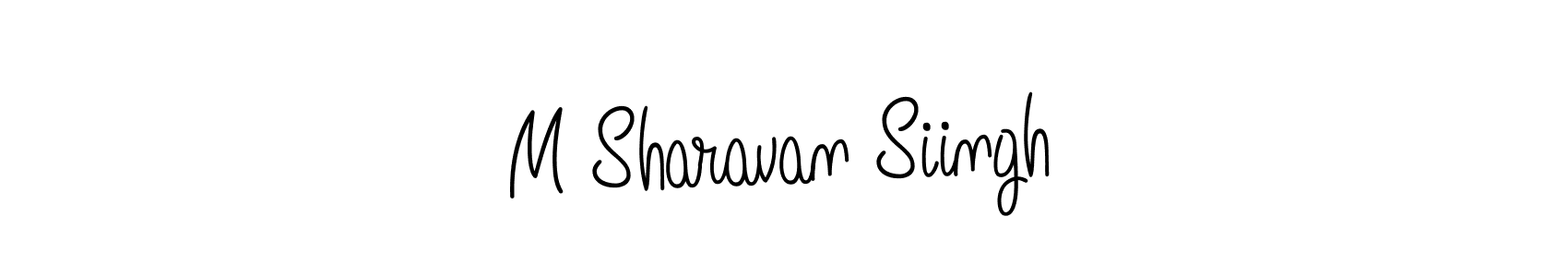 Use a signature maker to create a handwritten signature online. With this signature software, you can design (Angelique-Rose-font-FFP) your own signature for name M Sharavan Siingh. M Sharavan Siingh signature style 5 images and pictures png