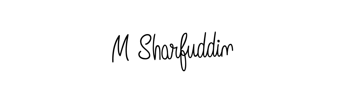 Make a beautiful signature design for name M Sharfuddin. With this signature (Angelique-Rose-font-FFP) style, you can create a handwritten signature for free. M Sharfuddin signature style 5 images and pictures png