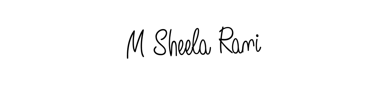 Also You can easily find your signature by using the search form. We will create M Sheela Rani name handwritten signature images for you free of cost using Angelique-Rose-font-FFP sign style. M Sheela Rani signature style 5 images and pictures png