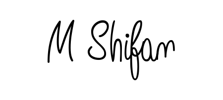 A dynamic signature style for M Shifan using Angelique-Rose-font-FFP script. Designed to look authentic, handwritten, and professional. M Shifan signature style 5 images and pictures png
