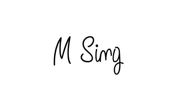 M Sing stylish signature style. Best Handwritten Sign (Angelique-Rose-font-FFP) for my name. Handwritten Signature Collection Ideas for my name M Sing. M Sing signature style 5 images and pictures png