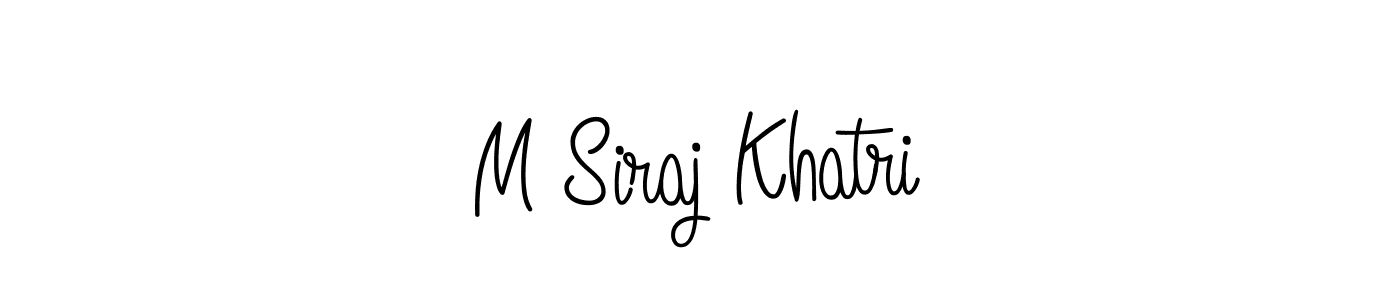 How to make M Siraj Khatri name signature. Use Angelique-Rose-font-FFP style for creating short signs online. This is the latest handwritten sign. M Siraj Khatri signature style 5 images and pictures png