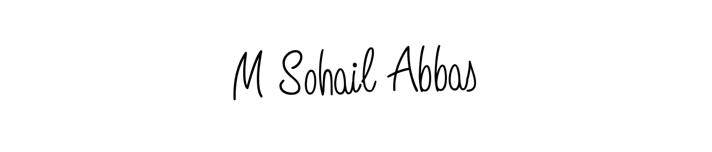 How to make M Sohail Abbas name signature. Use Angelique-Rose-font-FFP style for creating short signs online. This is the latest handwritten sign. M Sohail Abbas signature style 5 images and pictures png