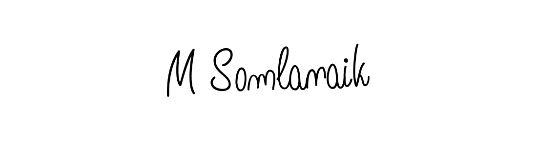 Angelique-Rose-font-FFP is a professional signature style that is perfect for those who want to add a touch of class to their signature. It is also a great choice for those who want to make their signature more unique. Get M Somlanaik name to fancy signature for free. M Somlanaik signature style 5 images and pictures png