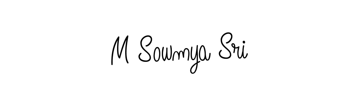 if you are searching for the best signature style for your name M Sowmya Sri. so please give up your signature search. here we have designed multiple signature styles  using Angelique-Rose-font-FFP. M Sowmya Sri signature style 5 images and pictures png