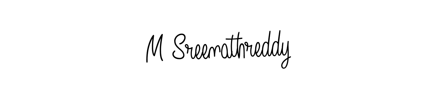Use a signature maker to create a handwritten signature online. With this signature software, you can design (Angelique-Rose-font-FFP) your own signature for name M Sreenathreddy. M Sreenathreddy signature style 5 images and pictures png