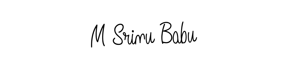 M Srinu Babu stylish signature style. Best Handwritten Sign (Angelique-Rose-font-FFP) for my name. Handwritten Signature Collection Ideas for my name M Srinu Babu. M Srinu Babu signature style 5 images and pictures png