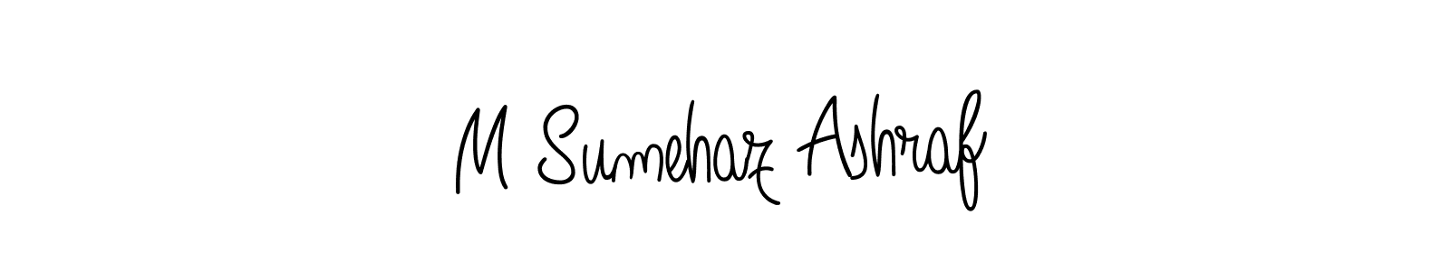 Design your own signature with our free online signature maker. With this signature software, you can create a handwritten (Angelique-Rose-font-FFP) signature for name M Sumehaz Ashraf. M Sumehaz Ashraf signature style 5 images and pictures png