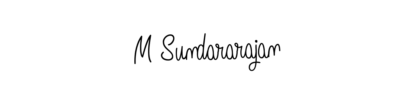 Make a beautiful signature design for name M Sundararajan. Use this online signature maker to create a handwritten signature for free. M Sundararajan signature style 5 images and pictures png