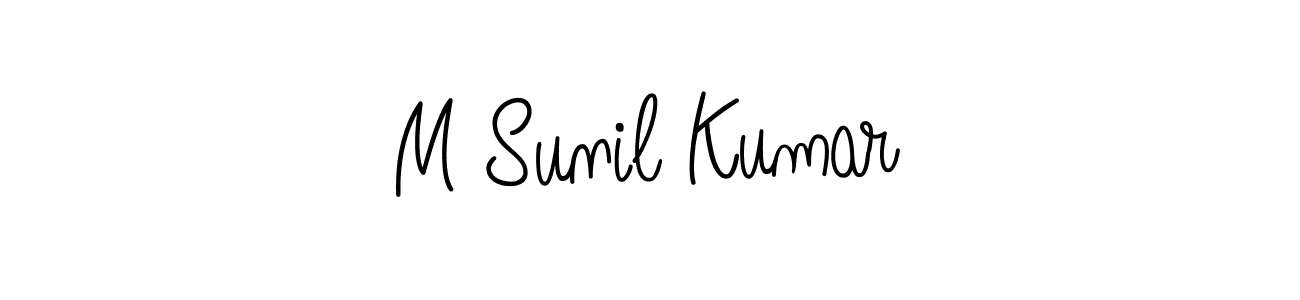 Make a short M Sunil Kumar signature style. Manage your documents anywhere anytime using Angelique-Rose-font-FFP. Create and add eSignatures, submit forms, share and send files easily. M Sunil Kumar signature style 5 images and pictures png