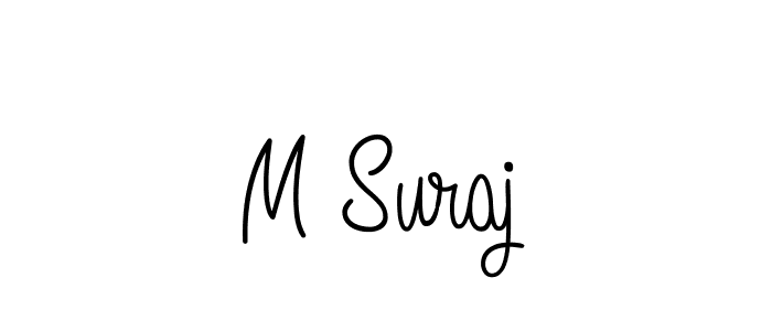 Create a beautiful signature design for name M Suraj. With this signature (Angelique-Rose-font-FFP) fonts, you can make a handwritten signature for free. M Suraj signature style 5 images and pictures png