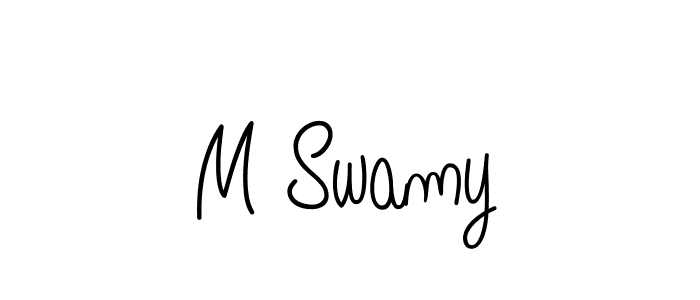 Use a signature maker to create a handwritten signature online. With this signature software, you can design (Angelique-Rose-font-FFP) your own signature for name M Swamy. M Swamy signature style 5 images and pictures png