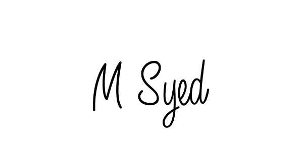 Use a signature maker to create a handwritten signature online. With this signature software, you can design (Angelique-Rose-font-FFP) your own signature for name M Syed. M Syed signature style 5 images and pictures png