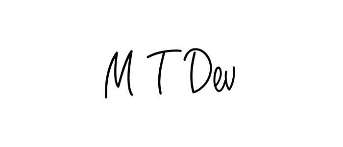 The best way (Angelique-Rose-font-FFP) to make a short signature is to pick only two or three words in your name. The name M T Dev include a total of six letters. For converting this name. M T Dev signature style 5 images and pictures png