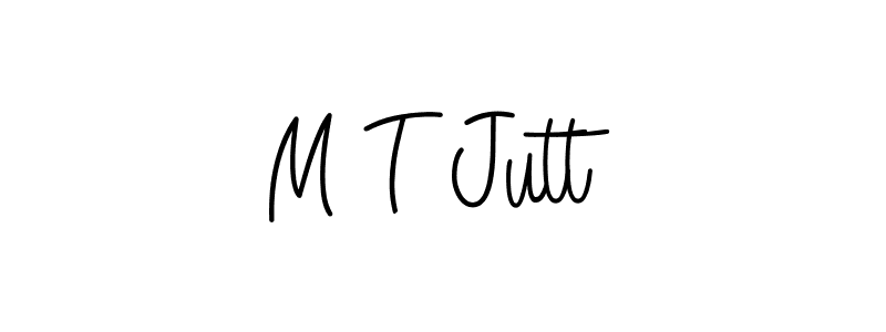 You should practise on your own different ways (Angelique-Rose-font-FFP) to write your name (M T Jutt) in signature. don't let someone else do it for you. M T Jutt signature style 5 images and pictures png