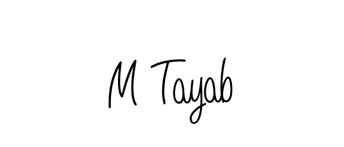 Make a beautiful signature design for name M Tayab. With this signature (Angelique-Rose-font-FFP) style, you can create a handwritten signature for free. M Tayab signature style 5 images and pictures png