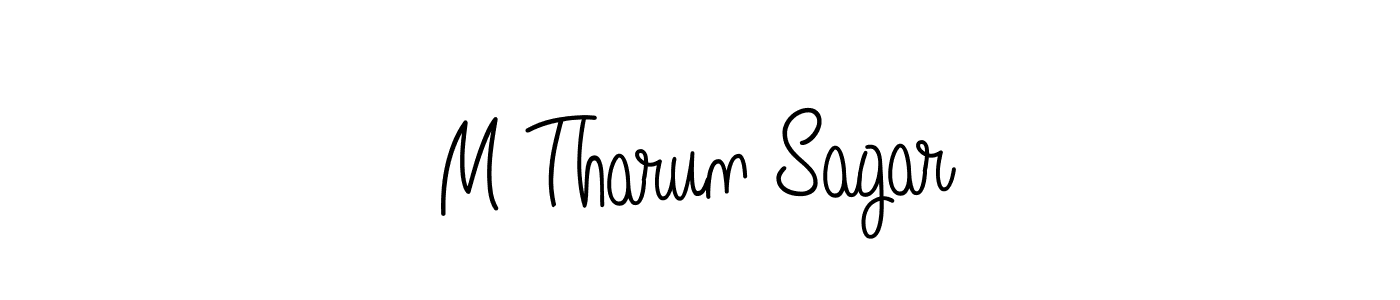 How to make M Tharun Sagar name signature. Use Angelique-Rose-font-FFP style for creating short signs online. This is the latest handwritten sign. M Tharun Sagar signature style 5 images and pictures png