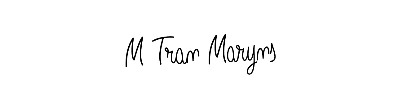 Create a beautiful signature design for name M Tran Maryns. With this signature (Angelique-Rose-font-FFP) fonts, you can make a handwritten signature for free. M Tran Maryns signature style 5 images and pictures png