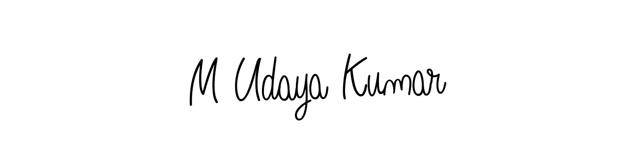 How to Draw M Udaya Kumar signature style? Angelique-Rose-font-FFP is a latest design signature styles for name M Udaya Kumar. M Udaya Kumar signature style 5 images and pictures png