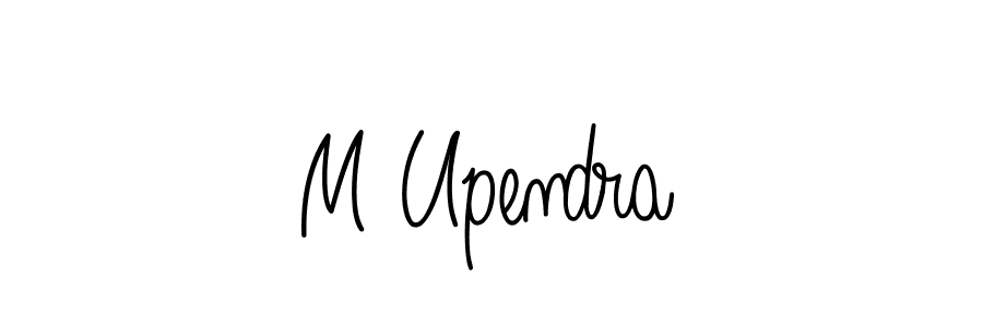 M Upendra stylish signature style. Best Handwritten Sign (Angelique-Rose-font-FFP) for my name. Handwritten Signature Collection Ideas for my name M Upendra. M Upendra signature style 5 images and pictures png