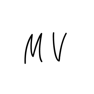 Make a beautiful signature design for name M V. With this signature (Angelique-Rose-font-FFP) style, you can create a handwritten signature for free. M V signature style 5 images and pictures png