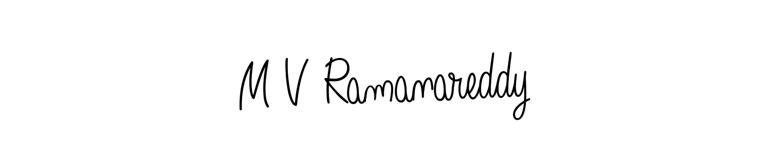 Use a signature maker to create a handwritten signature online. With this signature software, you can design (Angelique-Rose-font-FFP) your own signature for name M V Ramanareddy. M V Ramanareddy signature style 5 images and pictures png