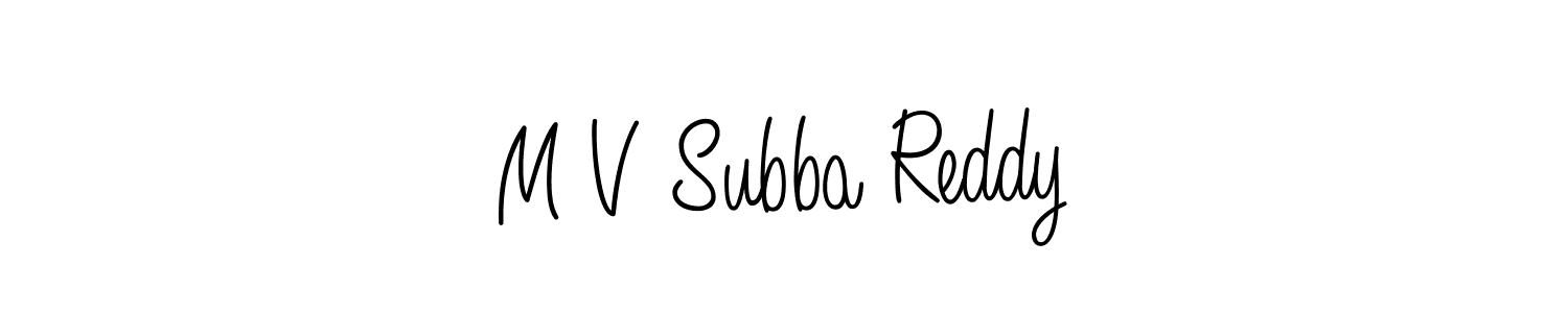 Best and Professional Signature Style for M V Subba Reddy. Angelique-Rose-font-FFP Best Signature Style Collection. M V Subba Reddy signature style 5 images and pictures png