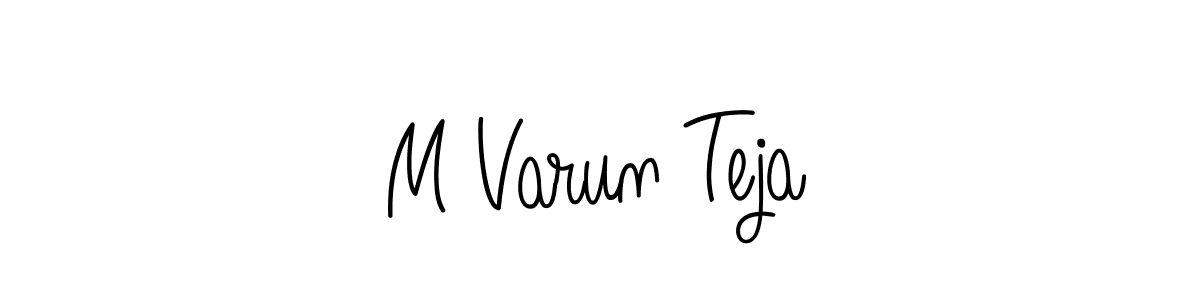 Design your own signature with our free online signature maker. With this signature software, you can create a handwritten (Angelique-Rose-font-FFP) signature for name M Varun Teja. M Varun Teja signature style 5 images and pictures png