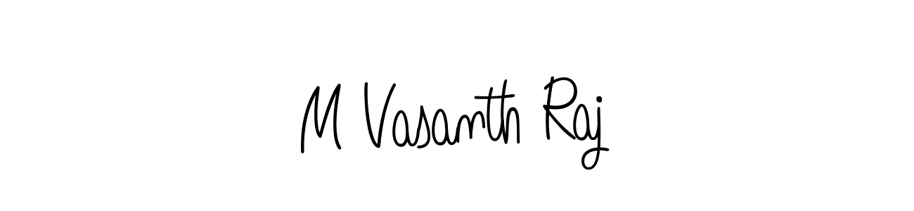 Create a beautiful signature design for name M Vasanth Raj. With this signature (Angelique-Rose-font-FFP) fonts, you can make a handwritten signature for free. M Vasanth Raj signature style 5 images and pictures png