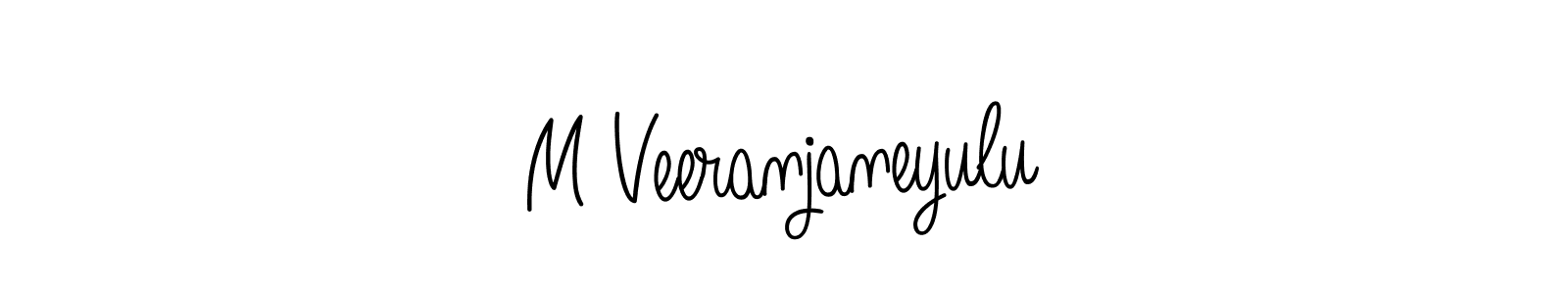 Create a beautiful signature design for name M Veeranjaneyulu. With this signature (Angelique-Rose-font-FFP) fonts, you can make a handwritten signature for free. M Veeranjaneyulu signature style 5 images and pictures png