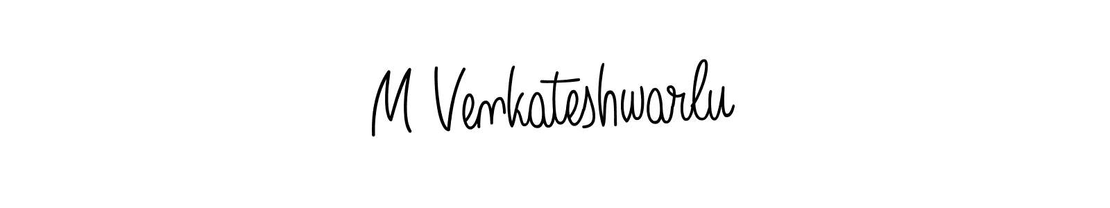 How to make M Venkateshwarlu name signature. Use Angelique-Rose-font-FFP style for creating short signs online. This is the latest handwritten sign. M Venkateshwarlu signature style 5 images and pictures png