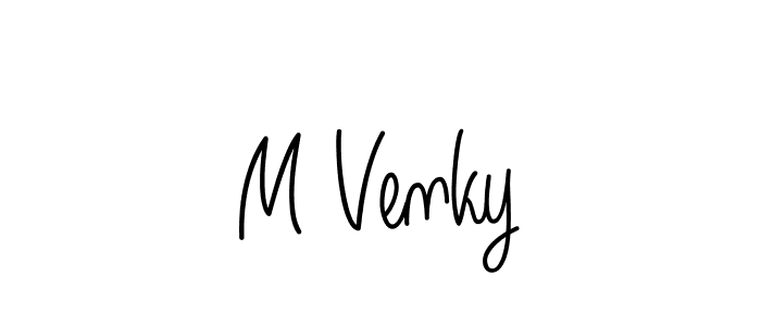 if you are searching for the best signature style for your name M Venky. so please give up your signature search. here we have designed multiple signature styles  using Angelique-Rose-font-FFP. M Venky signature style 5 images and pictures png