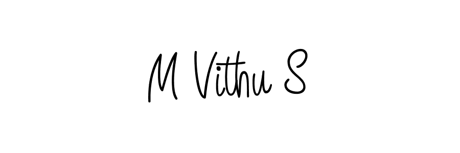 Make a beautiful signature design for name M Vithu S. Use this online signature maker to create a handwritten signature for free. M Vithu S signature style 5 images and pictures png