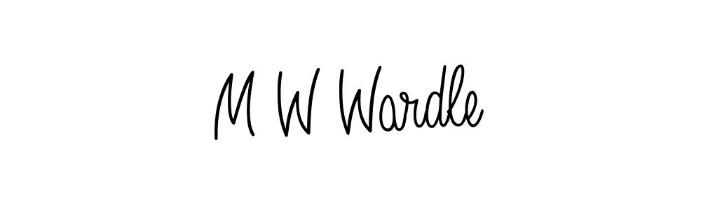 How to make M W Wardle signature? Angelique-Rose-font-FFP is a professional autograph style. Create handwritten signature for M W Wardle name. M W Wardle signature style 5 images and pictures png