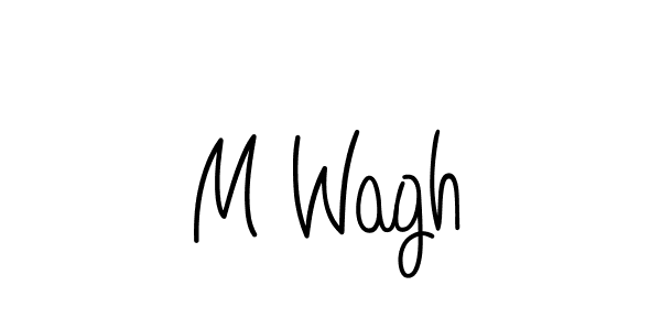 Design your own signature with our free online signature maker. With this signature software, you can create a handwritten (Angelique-Rose-font-FFP) signature for name M Wagh. M Wagh signature style 5 images and pictures png