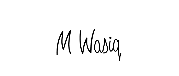 Make a beautiful signature design for name M Wasiq. Use this online signature maker to create a handwritten signature for free. M Wasiq signature style 5 images and pictures png