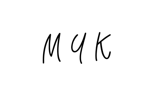 Use a signature maker to create a handwritten signature online. With this signature software, you can design (Angelique-Rose-font-FFP) your own signature for name M Y K. M Y K signature style 5 images and pictures png