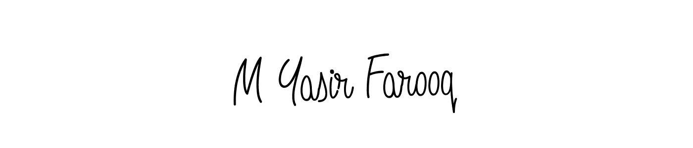 Make a beautiful signature design for name M Yasir Farooq. With this signature (Angelique-Rose-font-FFP) style, you can create a handwritten signature for free. M Yasir Farooq signature style 5 images and pictures png