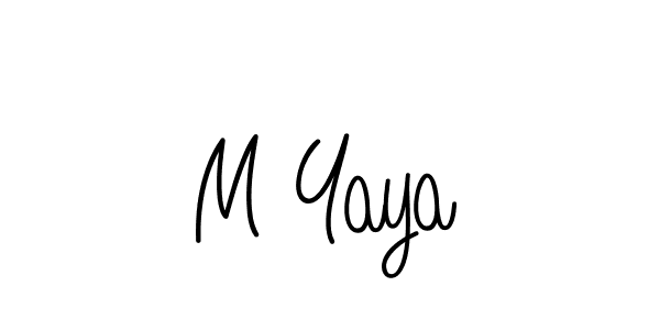 How to make M Yaya signature? Angelique-Rose-font-FFP is a professional autograph style. Create handwritten signature for M Yaya name. M Yaya signature style 5 images and pictures png