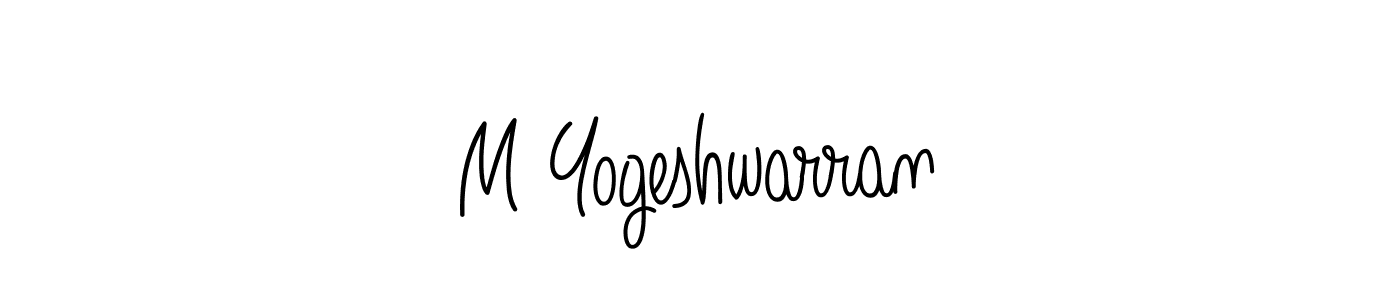 Use a signature maker to create a handwritten signature online. With this signature software, you can design (Angelique-Rose-font-FFP) your own signature for name M Yogeshwarran. M Yogeshwarran signature style 5 images and pictures png