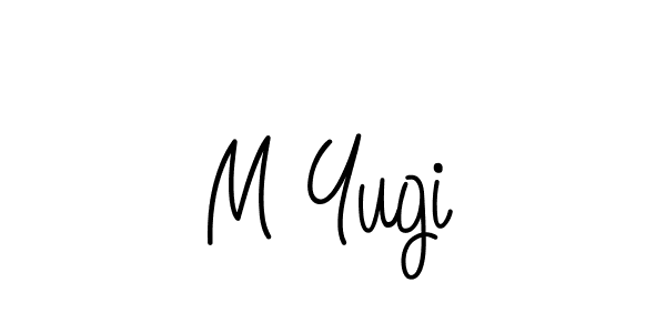 Make a beautiful signature design for name M Yugi. With this signature (Angelique-Rose-font-FFP) style, you can create a handwritten signature for free. M Yugi signature style 5 images and pictures png