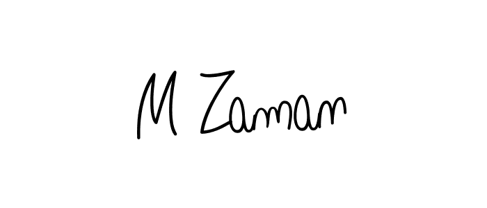 You should practise on your own different ways (Angelique-Rose-font-FFP) to write your name (M Zaman) in signature. don't let someone else do it for you. M Zaman signature style 5 images and pictures png