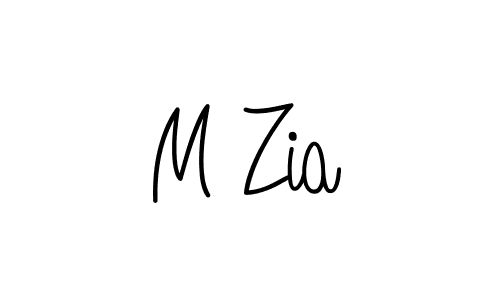 M Zia stylish signature style. Best Handwritten Sign (Angelique-Rose-font-FFP) for my name. Handwritten Signature Collection Ideas for my name M Zia. M Zia signature style 5 images and pictures png