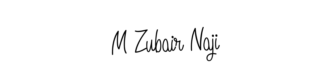 M Zubair Naji stylish signature style. Best Handwritten Sign (Angelique-Rose-font-FFP) for my name. Handwritten Signature Collection Ideas for my name M Zubair Naji. M Zubair Naji signature style 5 images and pictures png