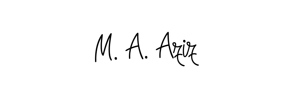 if you are searching for the best signature style for your name M. A. Aziz. so please give up your signature search. here we have designed multiple signature styles  using Angelique-Rose-font-FFP. M. A. Aziz signature style 5 images and pictures png