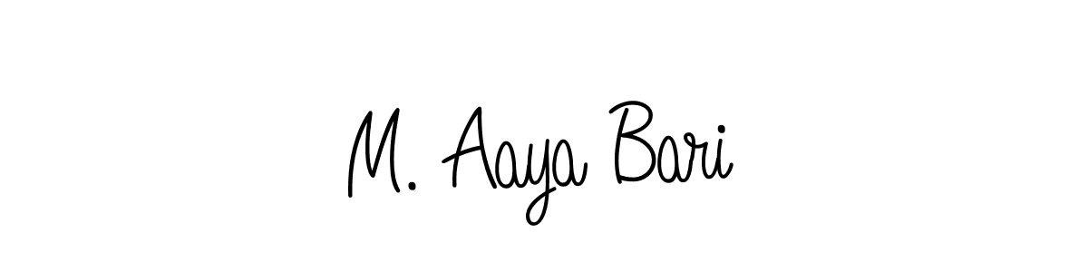 Make a short M. Aaya Bari signature style. Manage your documents anywhere anytime using Angelique-Rose-font-FFP. Create and add eSignatures, submit forms, share and send files easily. M. Aaya Bari signature style 5 images and pictures png