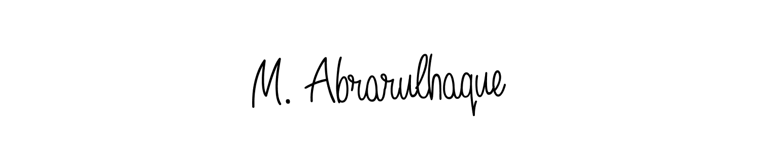 if you are searching for the best signature style for your name M. Abrarulhaque. so please give up your signature search. here we have designed multiple signature styles  using Angelique-Rose-font-FFP. M. Abrarulhaque signature style 5 images and pictures png