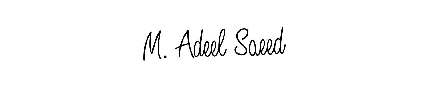 You should practise on your own different ways (Angelique-Rose-font-FFP) to write your name (M. Adeel Saeed) in signature. don't let someone else do it for you. M. Adeel Saeed signature style 5 images and pictures png