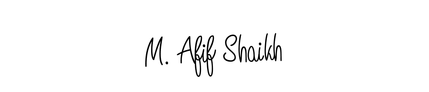 How to Draw M. Afif Shaikh signature style? Angelique-Rose-font-FFP is a latest design signature styles for name M. Afif Shaikh. M. Afif Shaikh signature style 5 images and pictures png