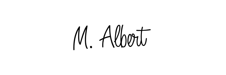 The best way (Angelique-Rose-font-FFP) to make a short signature is to pick only two or three words in your name. The name M. Albert include a total of six letters. For converting this name. M. Albert signature style 5 images and pictures png